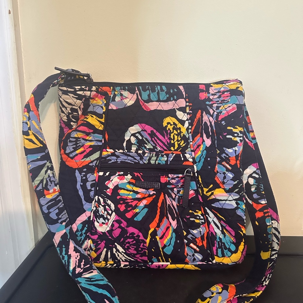 Vera Bradley Hipster Crossbody Butterfly Flutter Purse Adjustable Strap